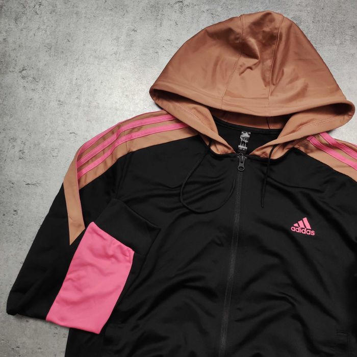 DAMSKA PREMIUM Bluza Sportowa Adidas Czarna Kolor Hoodie ClimaCool