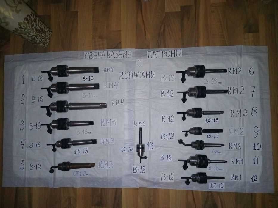 Сверлильные патроны с конусами КМ 1,2,3,4