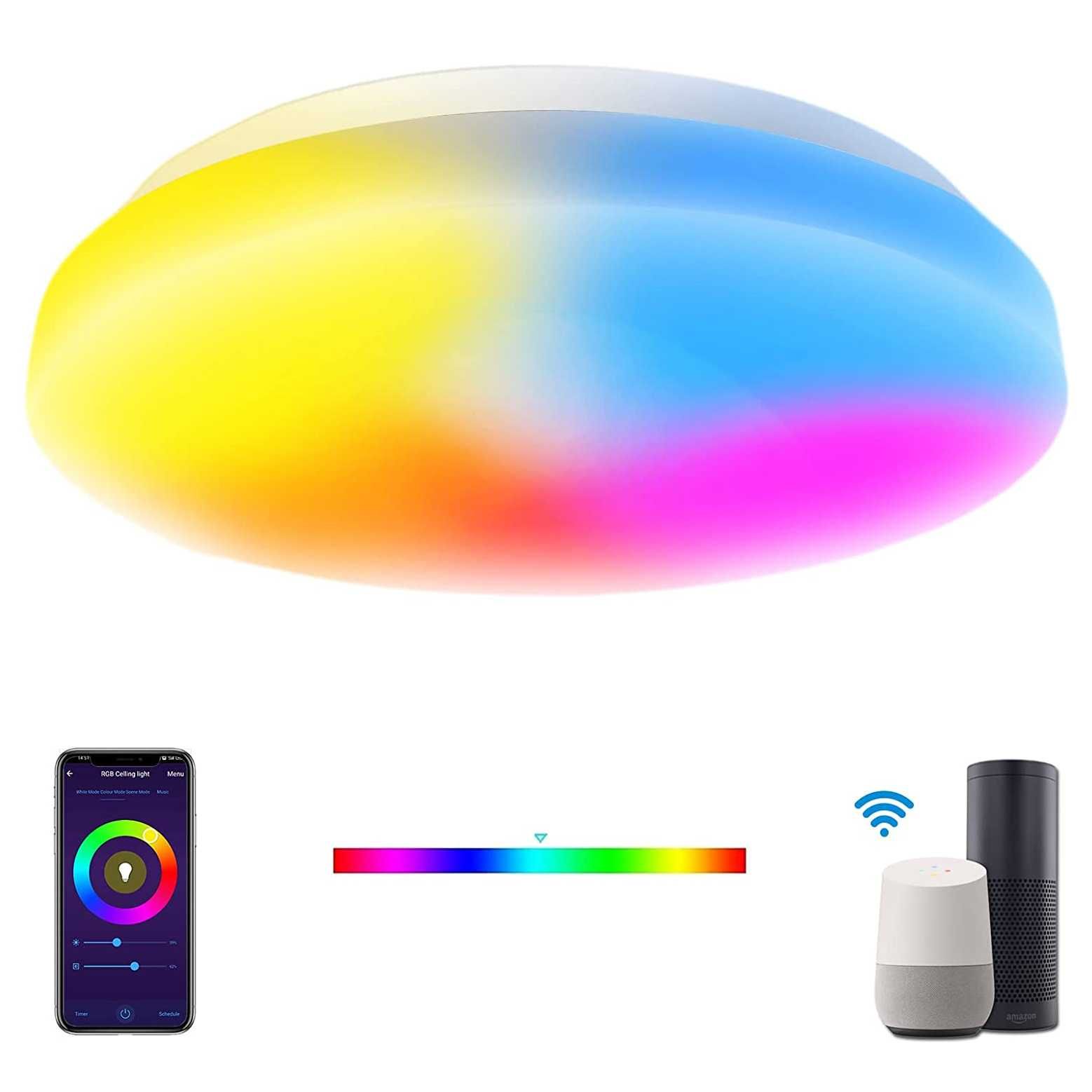 Smart WiFi LED Panel Ceiling Light RGB 20W (Round)