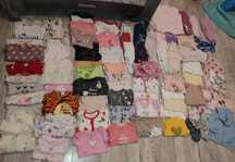 Zestaw ubranek dziewczęcych 56-68 body koszulki spodenki, bluzy, pajac