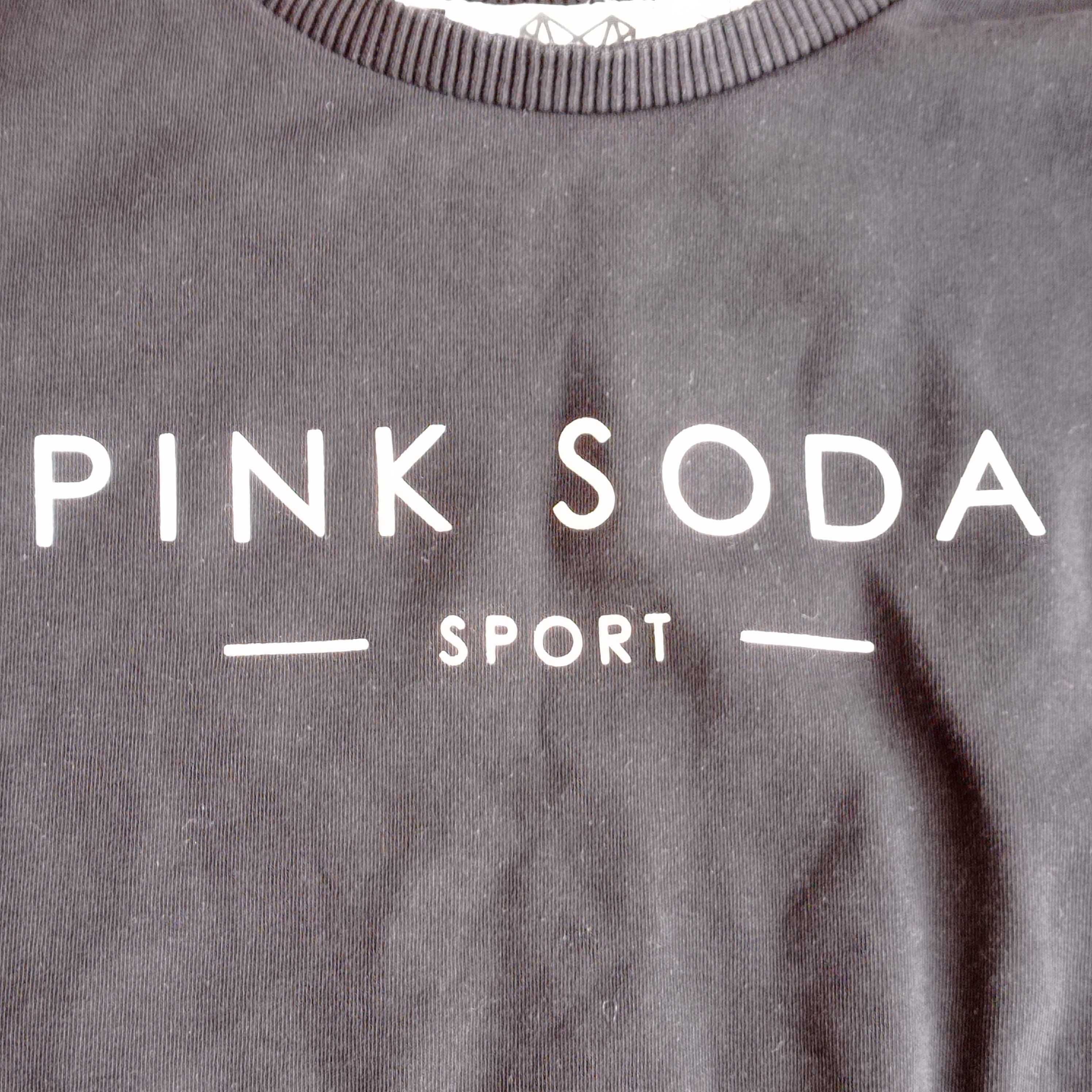 Pink Soda Sport rozmiar 36/8 Czarny krótki top bluzka wiązana
