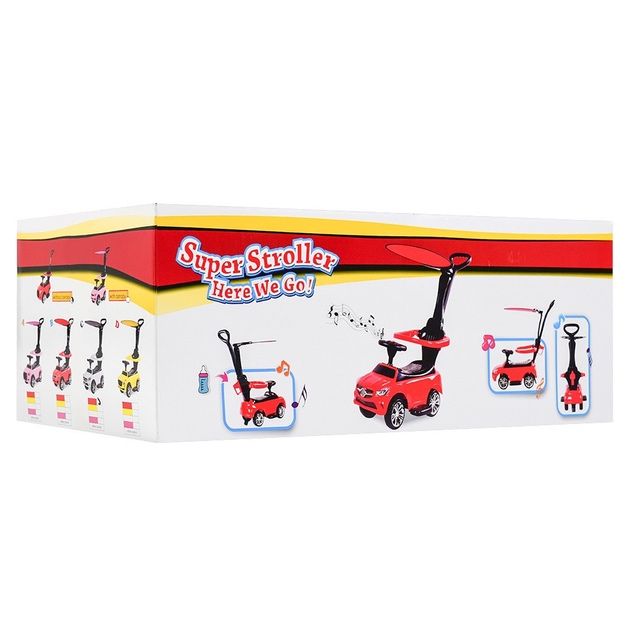 Дитяча машина-каталка червоного кольору .