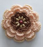 Broszka kwiat handmade