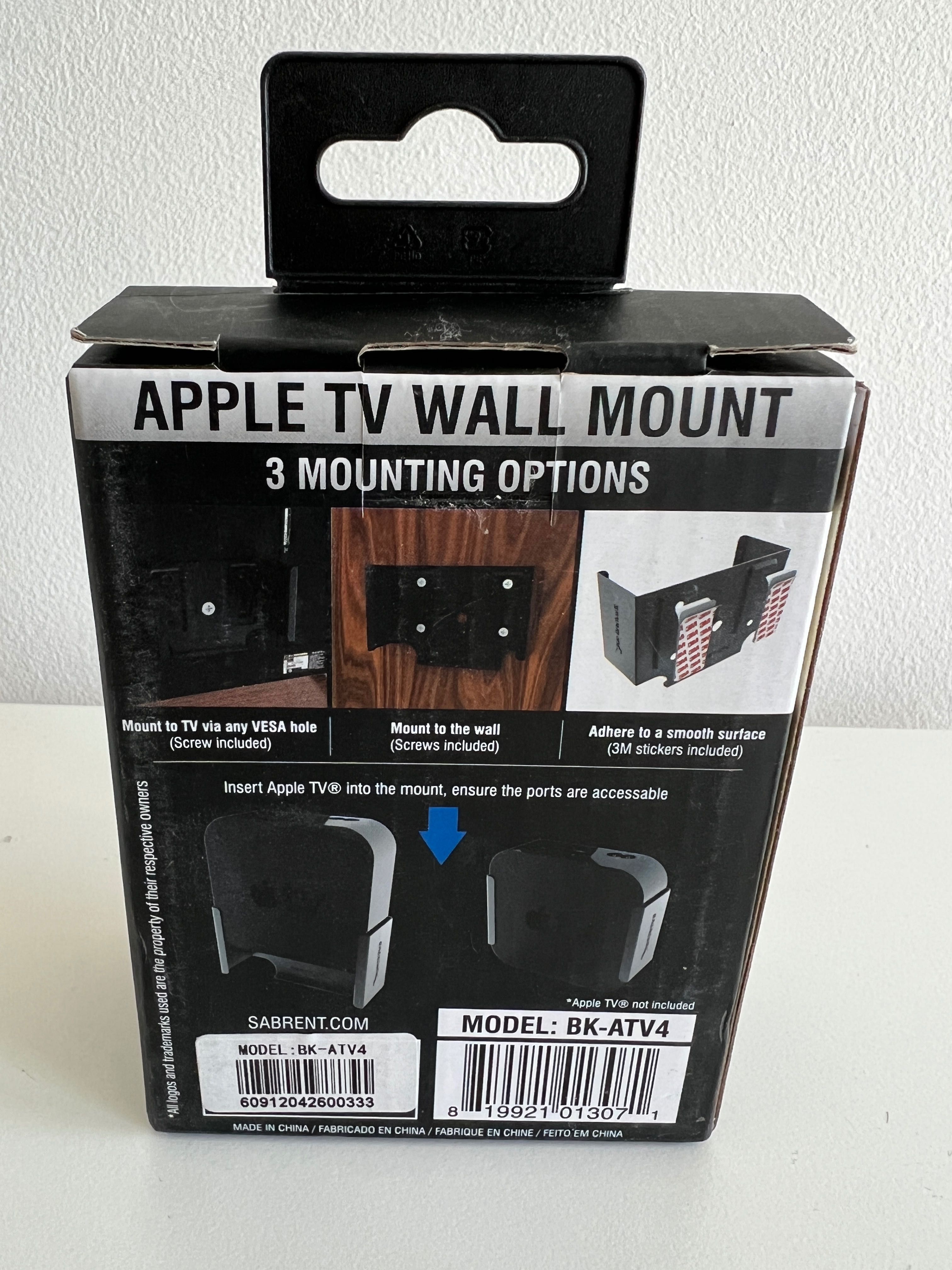 Suporte de Parede/TV para Apple TV 4  th Generation - Sabrent