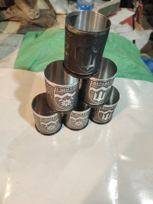 Чарки із гільз МК-19 калібру 40мм Боєкомплект на подарунок військовим