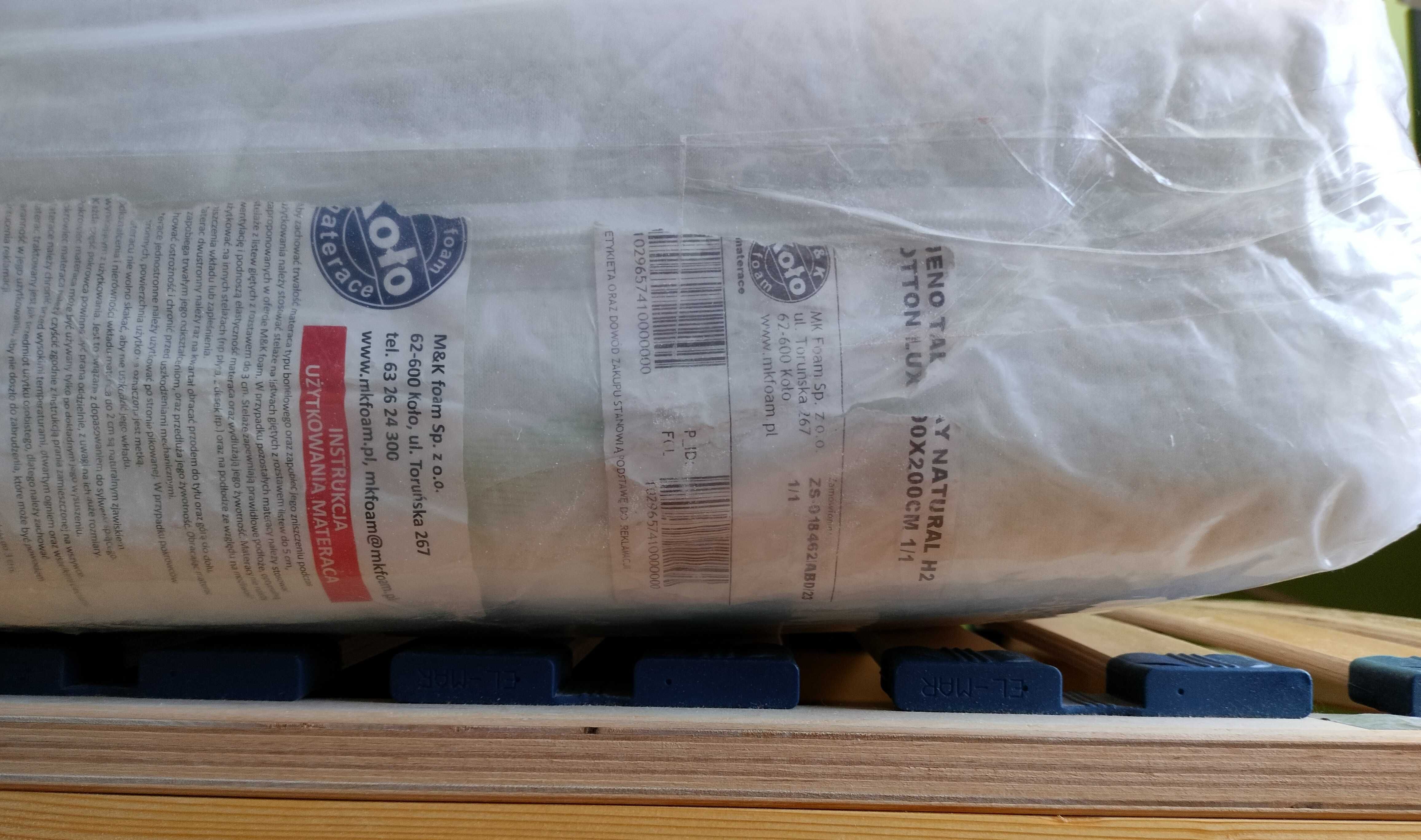 Okazja! ponad 1100 taniej! Materac - Talalay Natural H2, 90x200