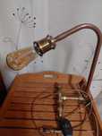 Lampa stołowa nocna w stylu industrialnym wys. 34 cm retro Loft