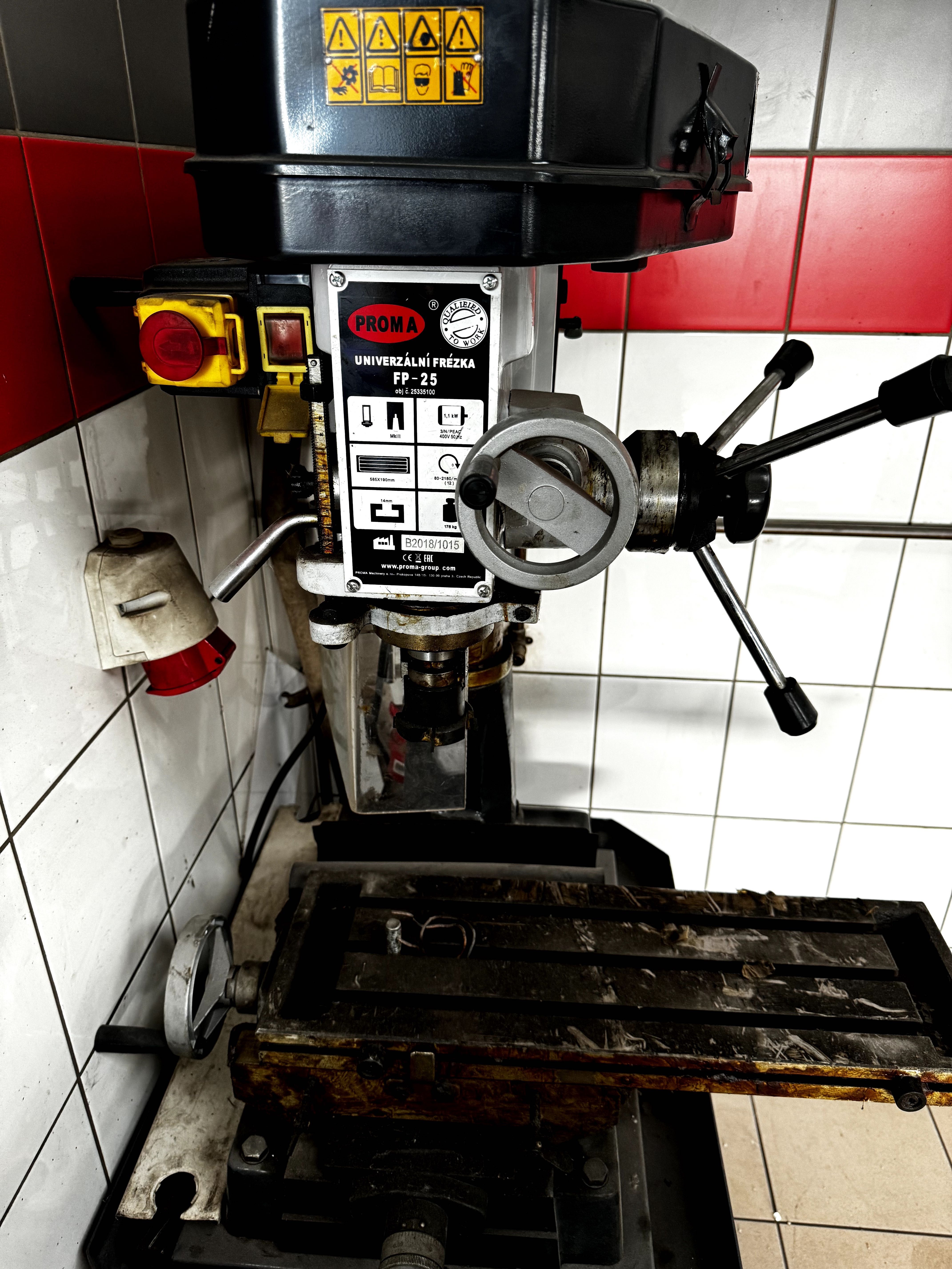 Frezarka do metalu górno wrzecionowa PROMA FP-25 400V z podstawą nowa!