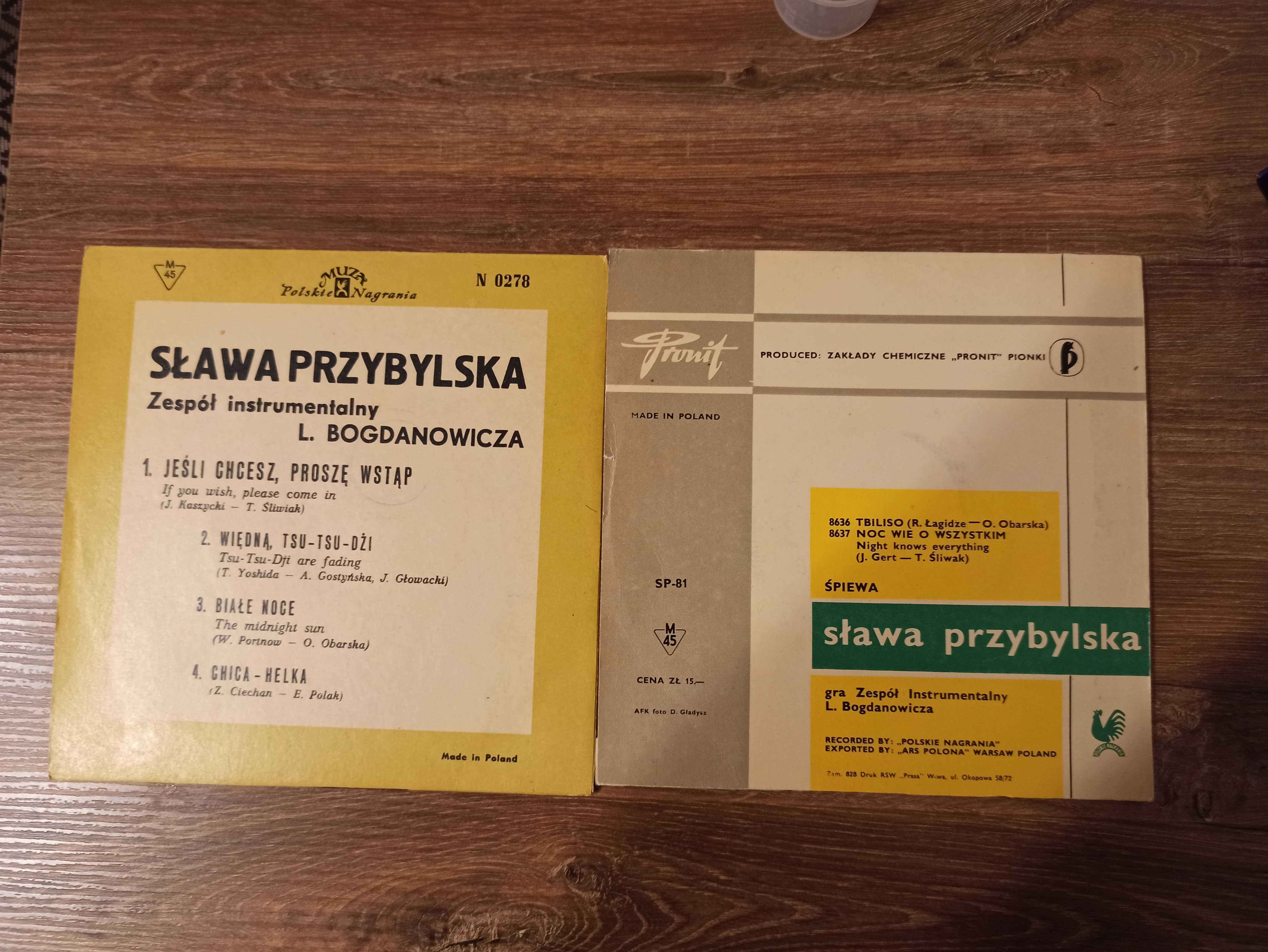 Płyta winylowa Sława Przybylska 2 szt. Używane