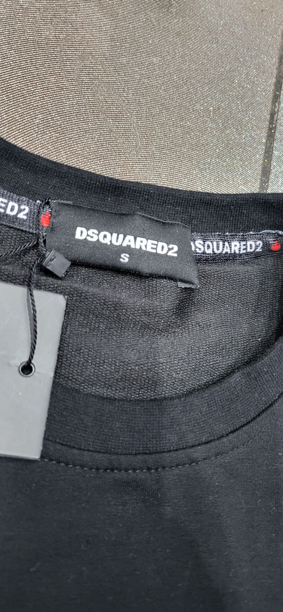 Dsquared czarna bluza męska młodzieżowa bez kaptura premium S