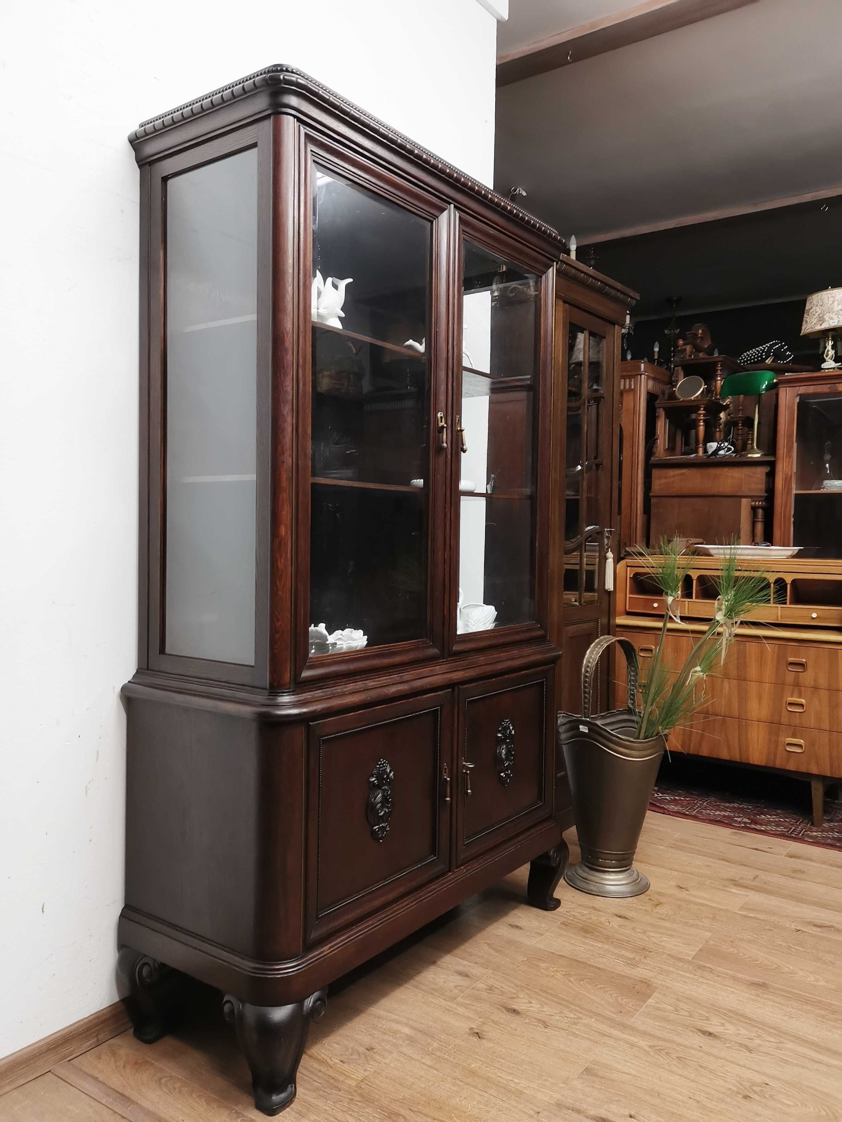 Dębowa witryna serwantka antyk 659/2024