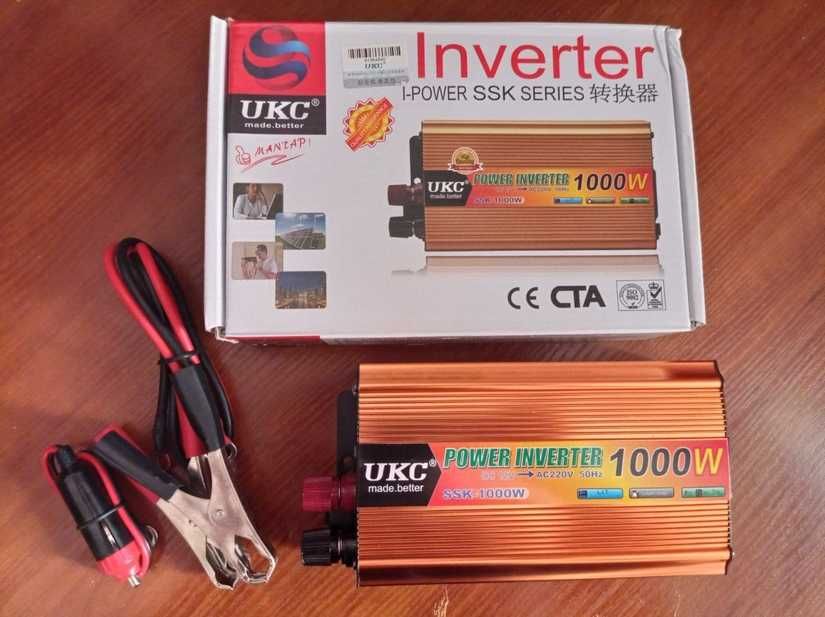 power inverter преобразователь напряжения  12V-220V мощность 1000 Ватт