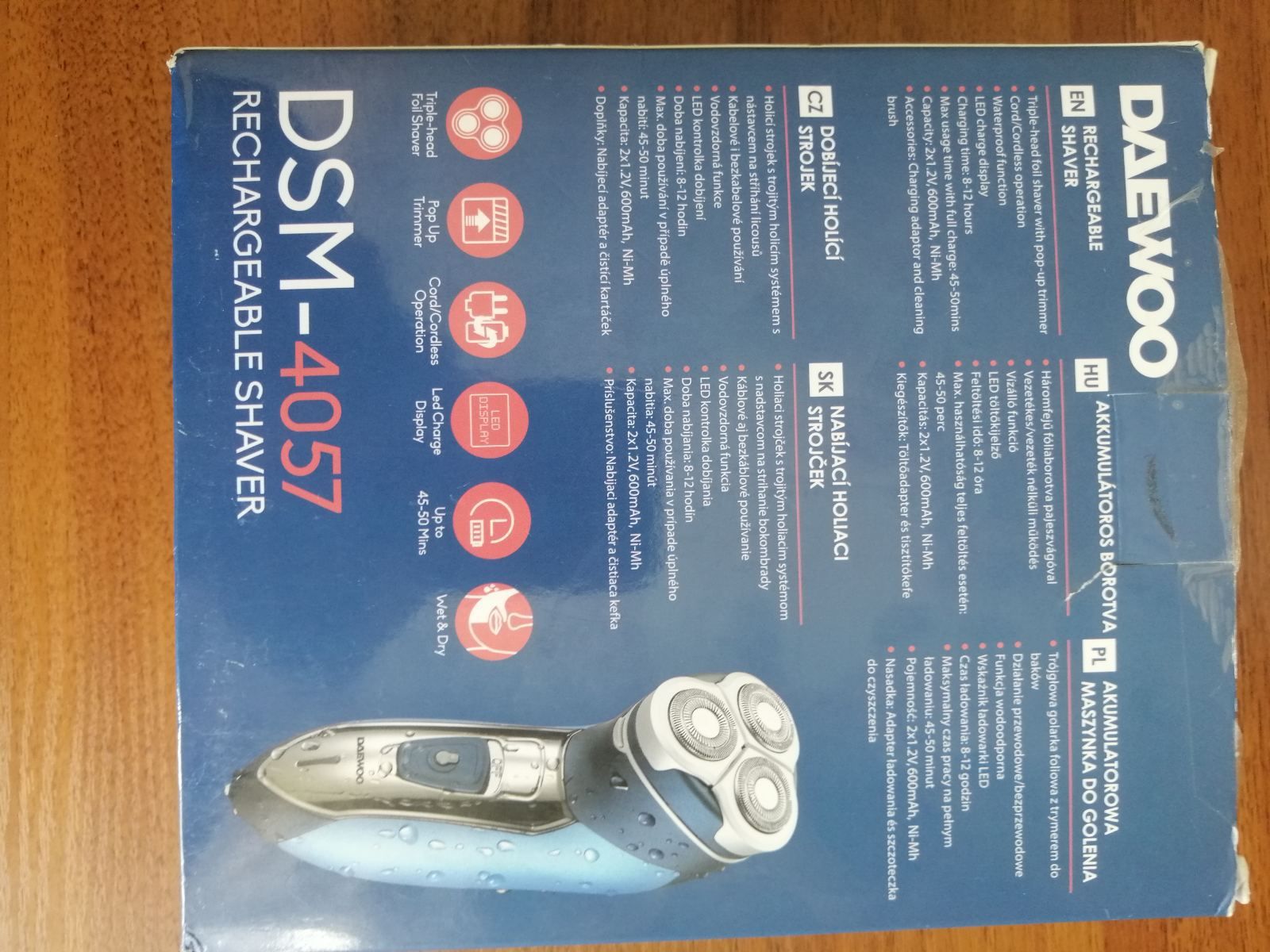 Трилезова бритва з бакенбардами Daewoo DSM-4057