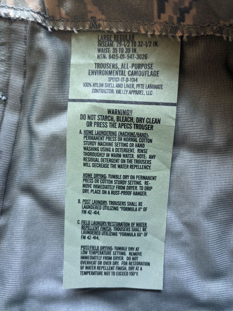 Куртка и штаны армии США gen 3 level 6 gore-tep комплект