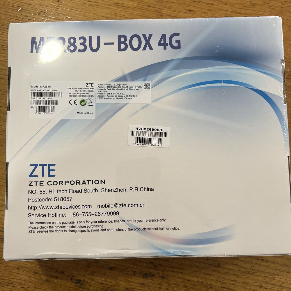 Router 4G ZTE MF283U Box 4G - NOVO/Selado