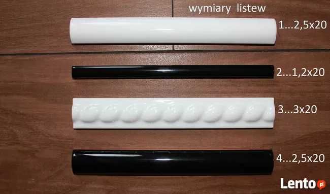 Tamoe listwa ceramiczna wykończeniowa profil czarny/biały Fabresa