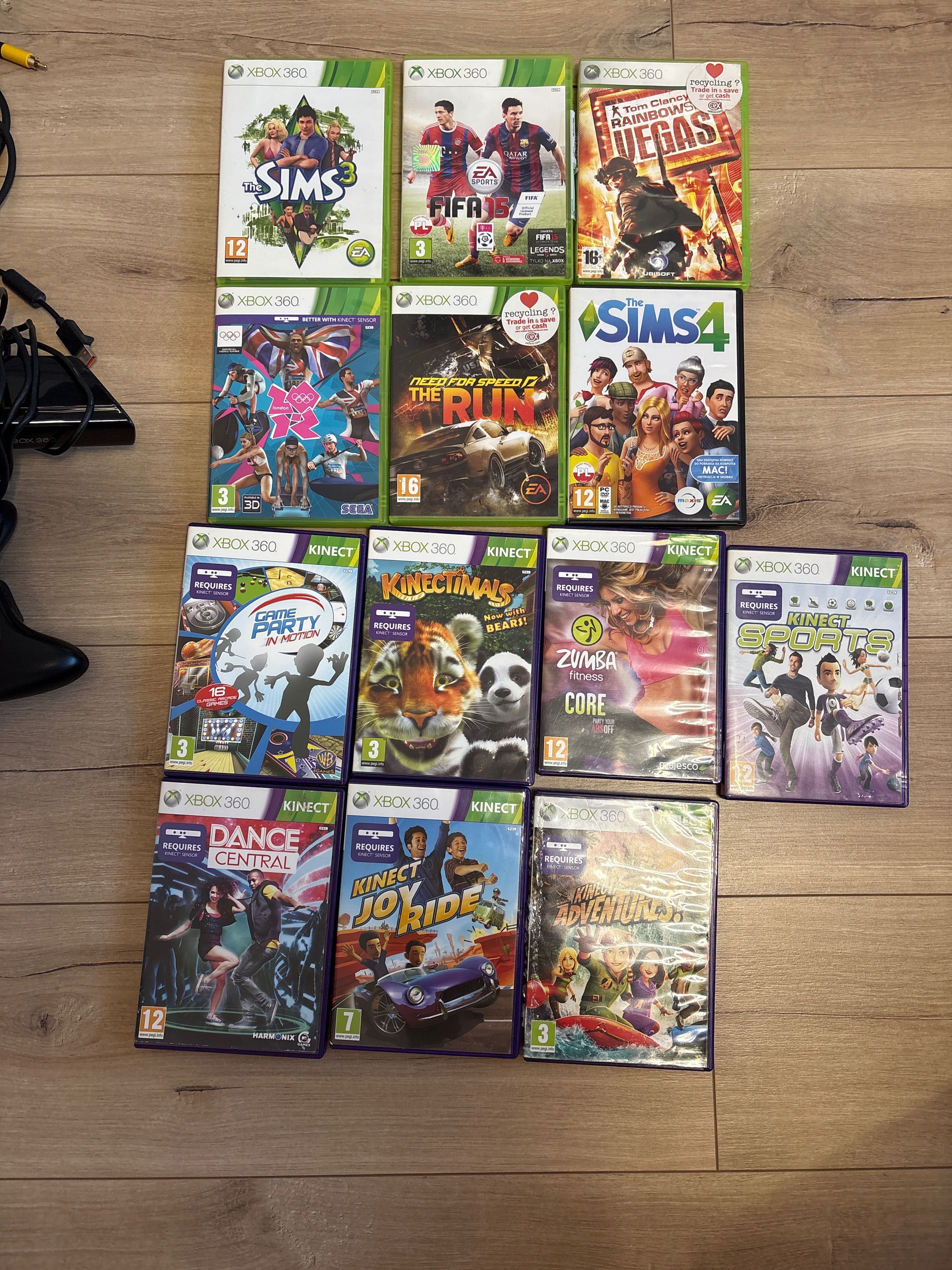 Xbox 360 kinect plus gry