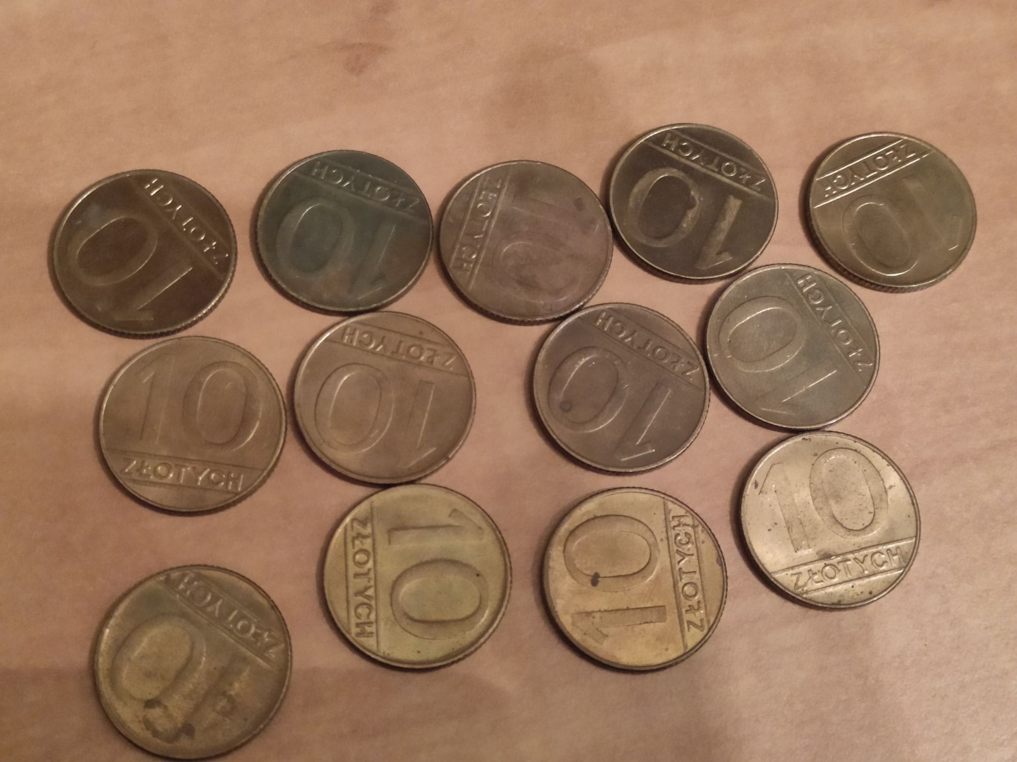 13 monet PRL 10 złotych '89 r