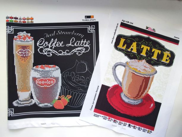 Набори для вишивання бісером "Coffee latte", "Latte", "Осіння кава"