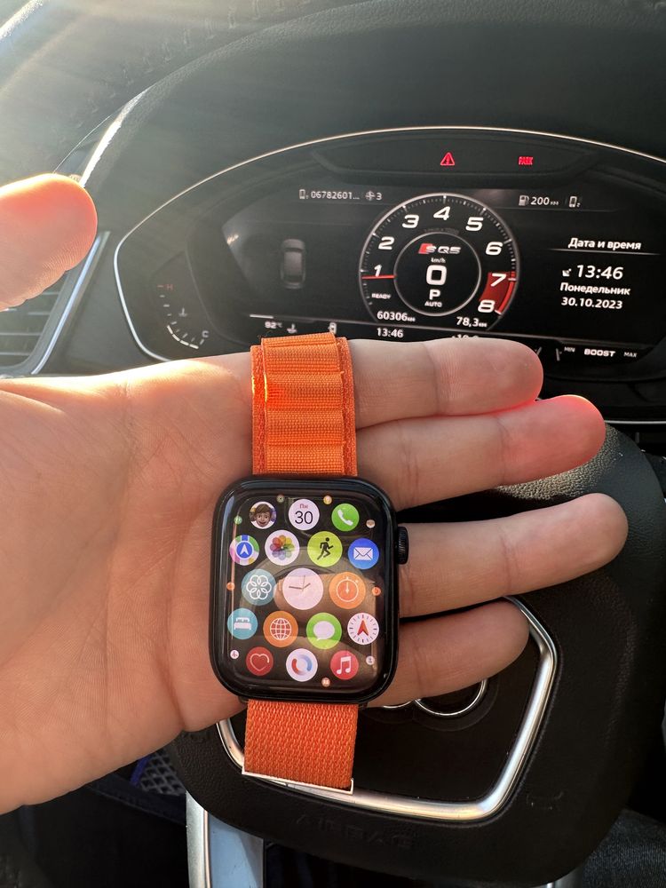 Apple watch 7 LTE 45 мм идеал комплект