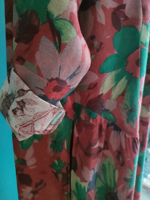 Sukienka lniana kolorowa L/XL