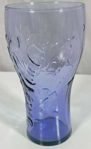 Wytłaczana SZKLANKA Splash Coca Cola Błękitna Turkusowa Niebieska 2010