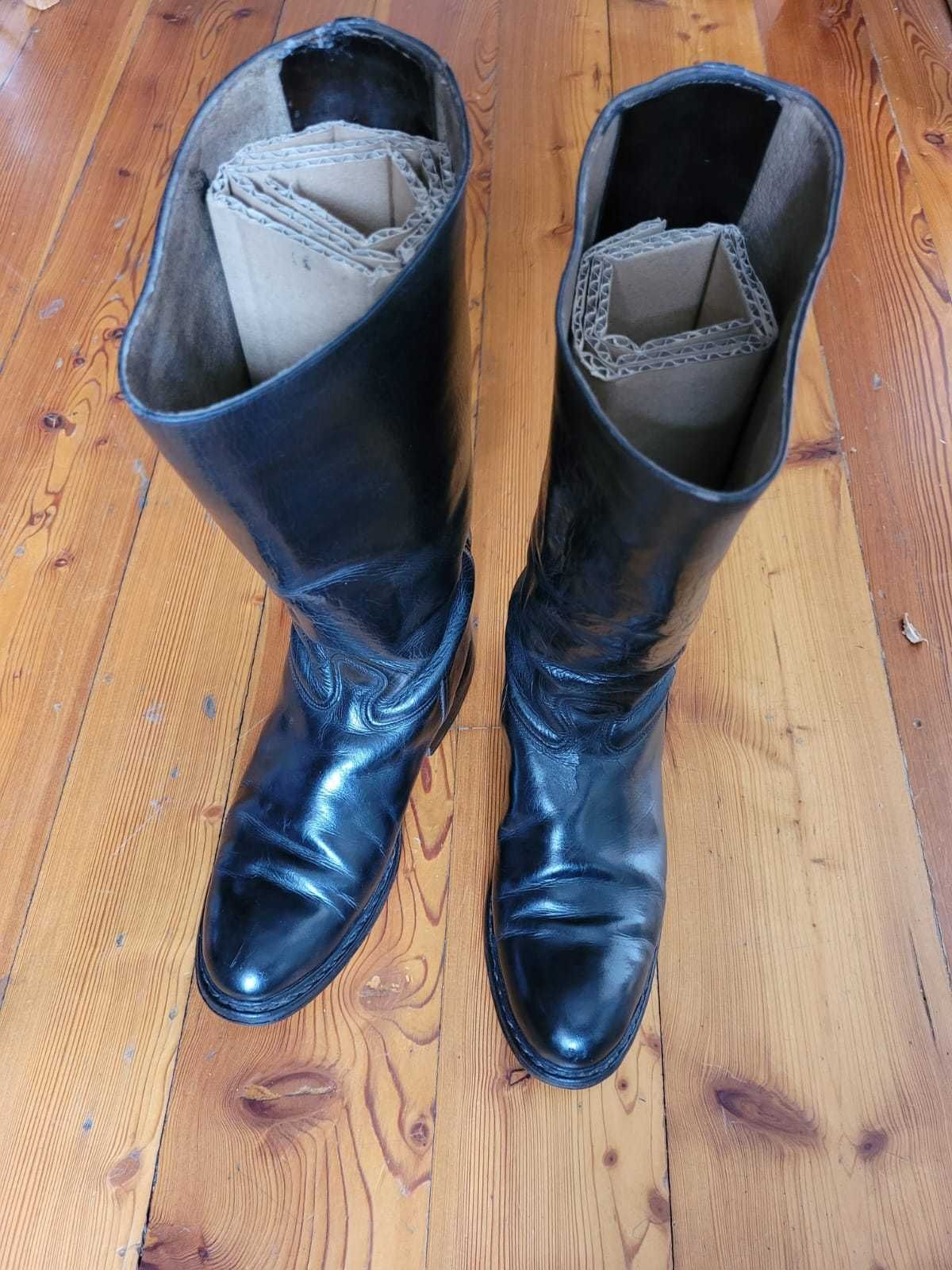 Buty męskie, skórzane, wysokie tzw. oficerki