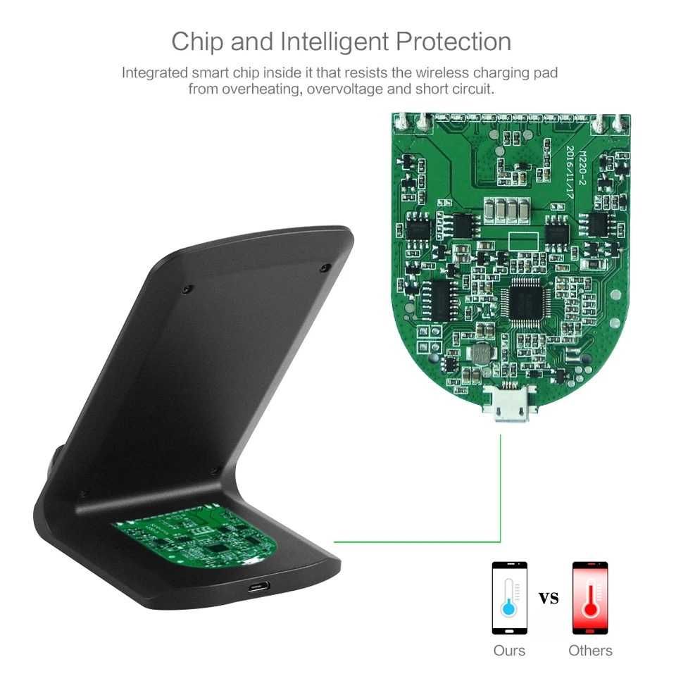 Підставка тримач із бездротовою зарядкою до 15W Quick Charge Z13