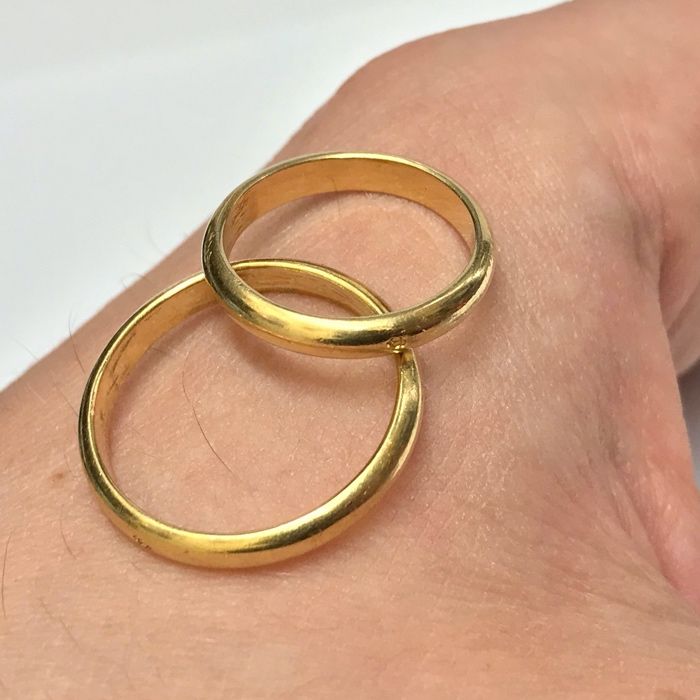Złote OBRĄCZKI do ŚLUBU obrączki ŚLUBNE 18K r11/21