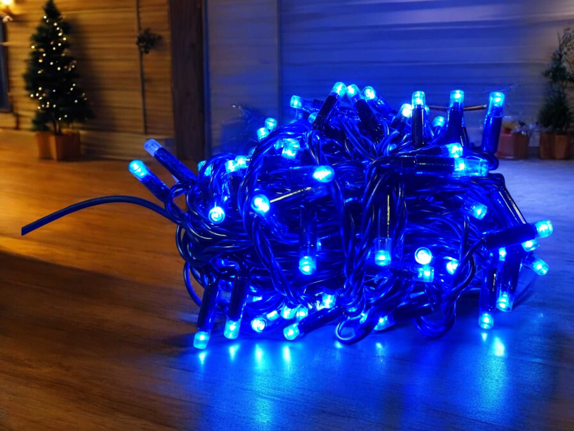 Lampki choinkowe LED NIEBIESKIE wewnątrz/zewnątrz 17,5 m 200szt.