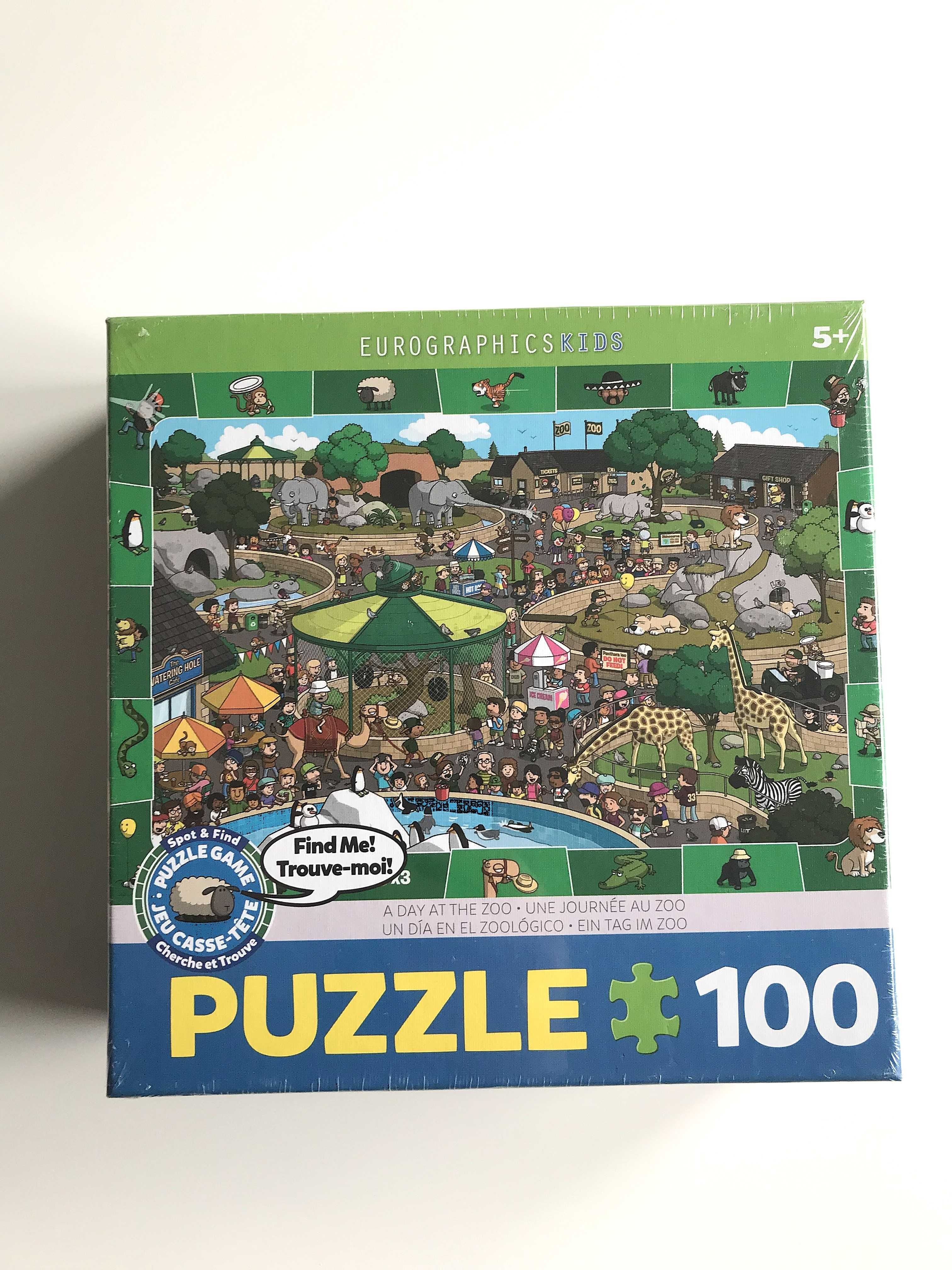 Nowe Eurographics, Puzzle +5, Smartkids, A day in The zoo, 100 el.