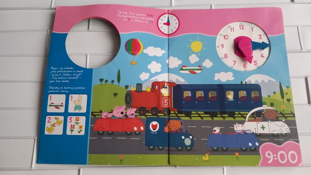 Książeczka świnka peppa z zegarem Dzień pełen wrażeń