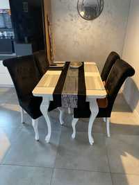 Stół drewniany z czterema krzesłami okazja !!!