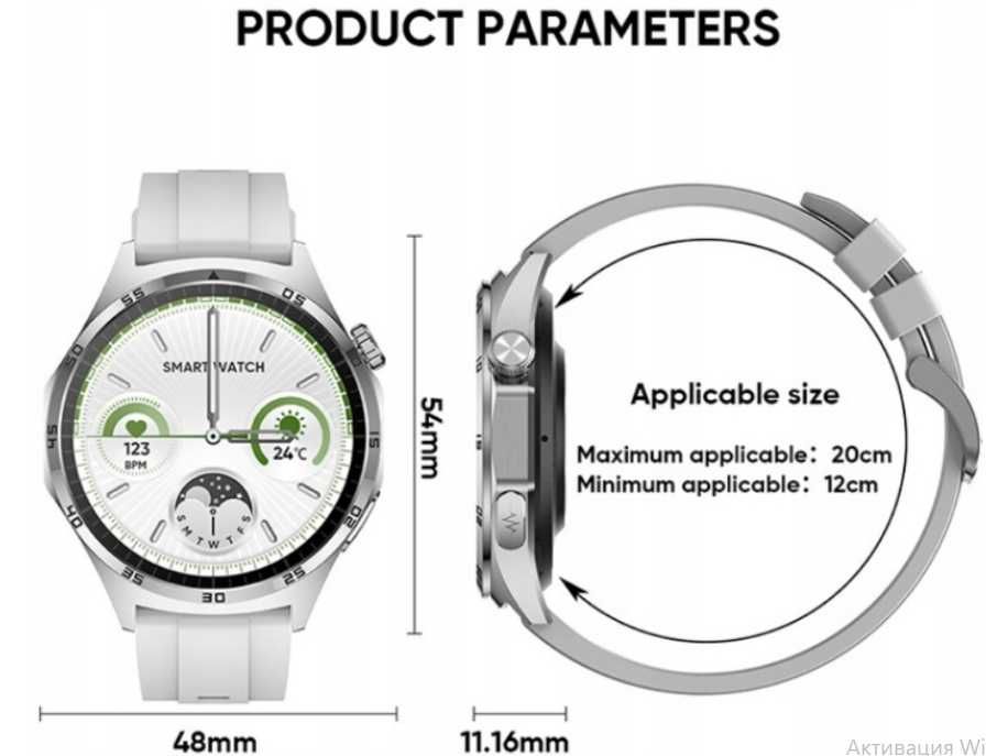 Smartwatch MT300 Pomiar EKG, Licznik kalorii,Rozmowy Bluetooth ttst970