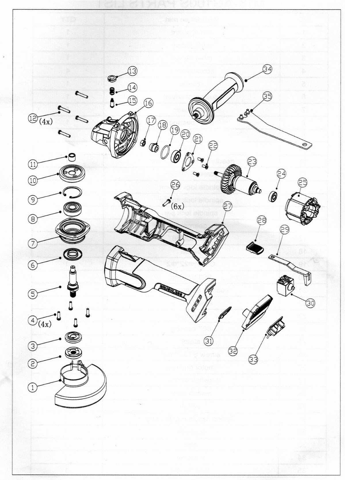 Rebarbadora a bateria 125mm