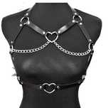 Skórzana uprząż Seksowna bielizna harness Gothic