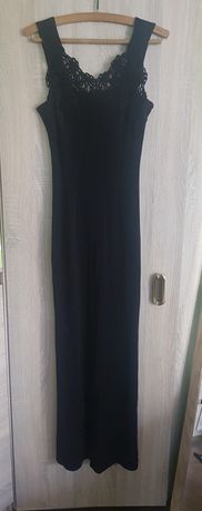 Długa sukienka z rozcieciem S/36