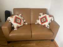 Skórzana rozkładana sofa
