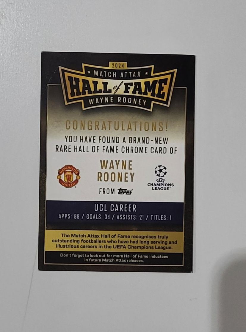 Topps Match Attax 24/25 Wayne Rooney Hall Of Fame