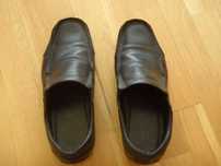 Buty mokasyny skórzane czarne  firmy Wojas , 41 , 26cm