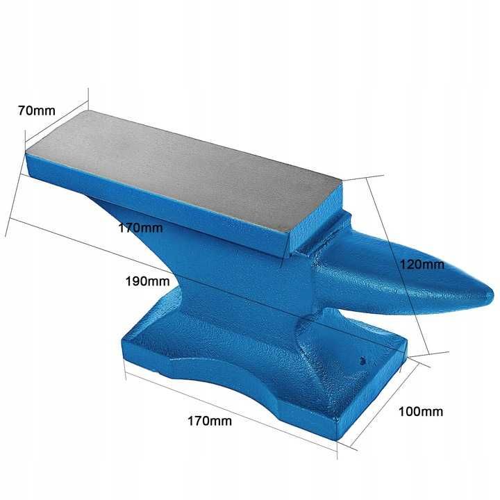 Kowadło żeliwne warsztatowe 70x170mm 11 kg SOLIDNE