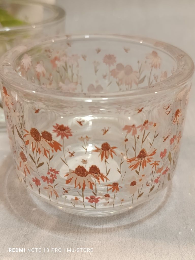 Szklany świecznik na tealight