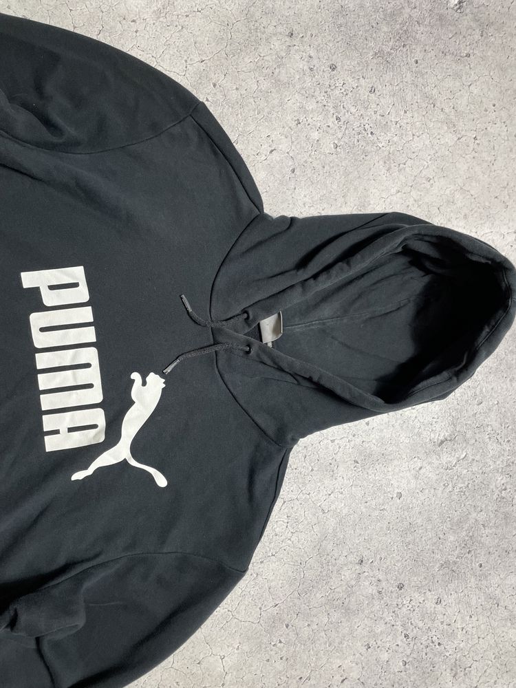 Мужская Кофта Худи Puma С Большим Логотипом Черная Оригинал Идеал M