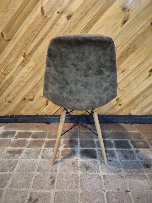 7x Krzesło tapicerowane zamszowe NOWE