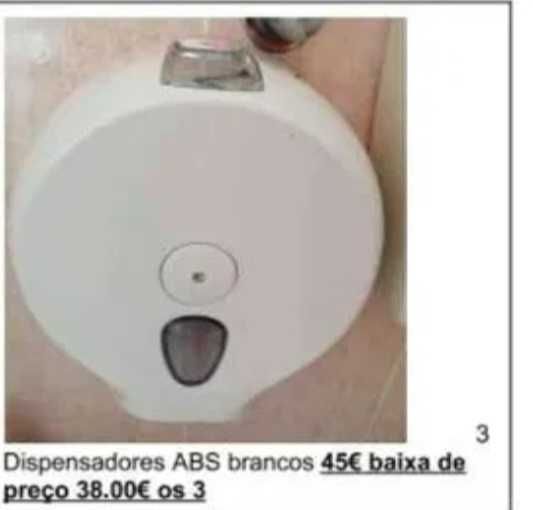 Porta papel maos, higiénico,  detergente.baixa de preco