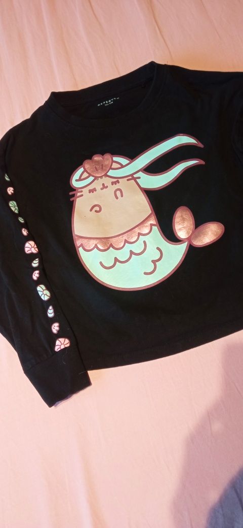 Cienka, czarna bluza Pusheen, Reserved, rozmiar 134