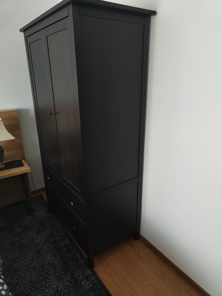 Ikea Hemnes szafa czarny brąz