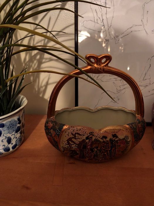 Satsuma antiguidade pintura chinesa manual