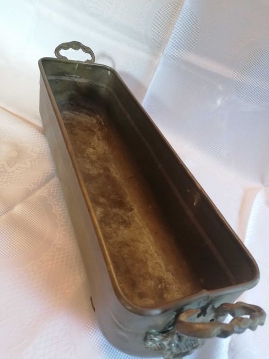 Donica Prostokątna Długa - Mosiądz