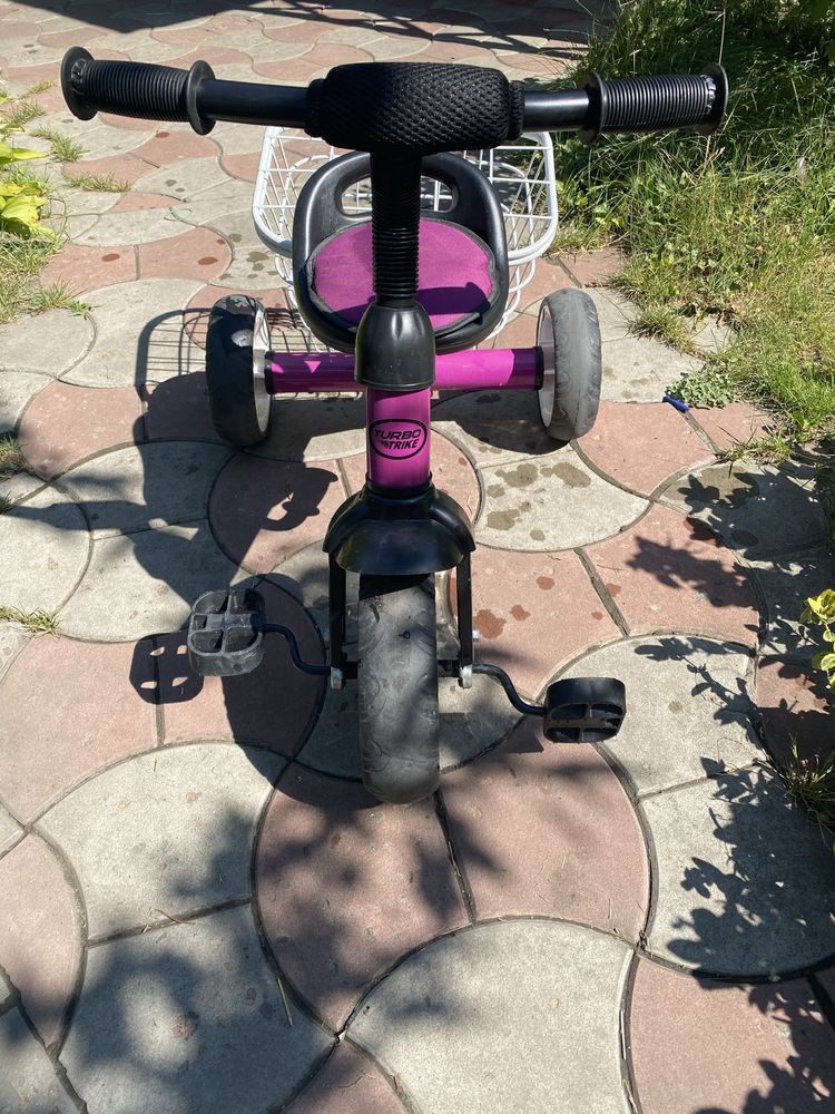 Дитячий триколісний велосипед Turbo Trike ровер з підсвіткою коліс